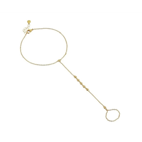 Gorjana Bali Gold Toe To Ankle Foot Chain Anklet Barefoot Sandal - Picture 3 of 9